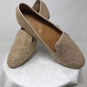 J Crew Size 7 leather smoking slipper style shoes